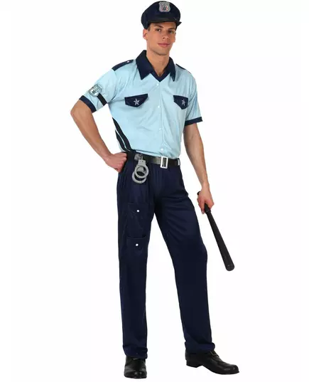 Men's blue police officer costume pants, Size: XXL