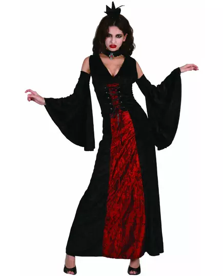 Elegant vampyrkostyme for kvinner, Størrelse: Medium