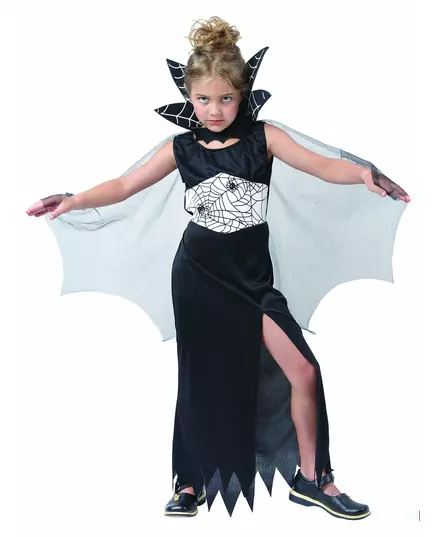 Halloween spider witch costume for girls, Size: 7-9 years (120-130 cm)