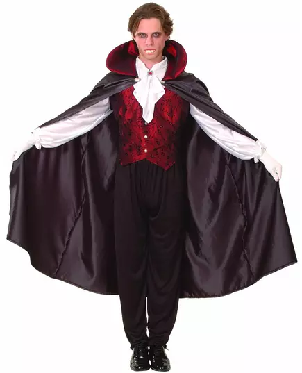 Red vampire costume for men for Halloween, Size: Medium