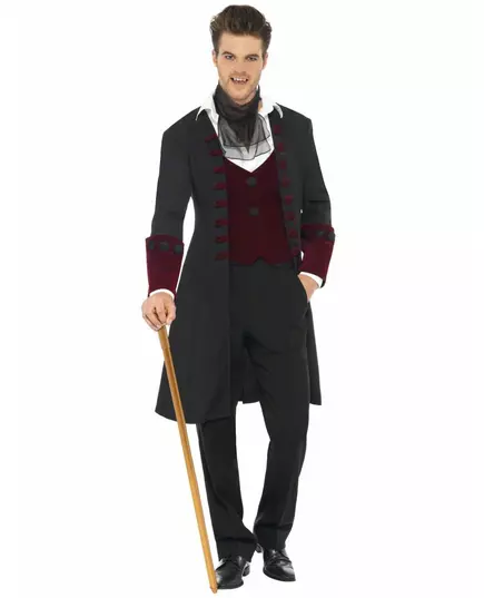 Halloween-vampyrkostyme for menn, Størrelse: Medium