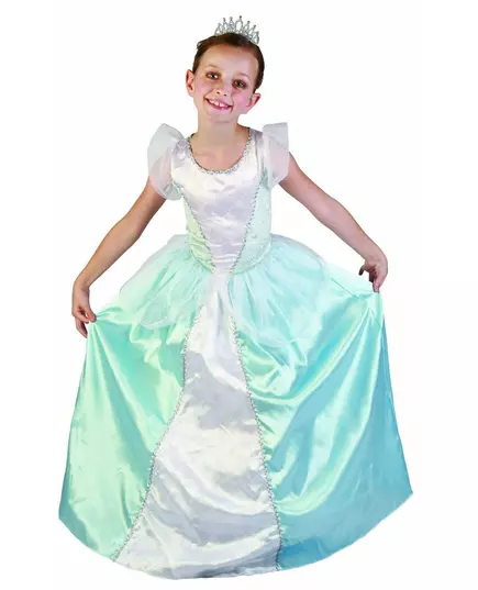 Blått prinsessekostyme til jenter, Størrelse: 10–12 år (130–140 cm)