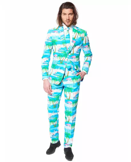 Mr. Flamingo kostyme for menn Opposuits, Størrelse: Medium/Large (EU 52)