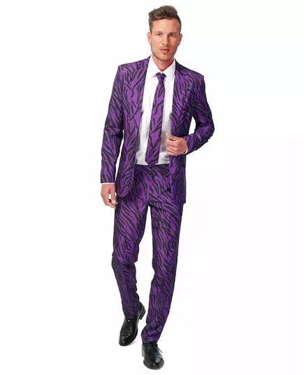 Mr. Tiger costume purple men Suitmeister, Size: XL(EU58)
