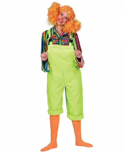 Fluorescerende grønn jumpsuit-kostyme for voksne, Størrelse: Medium