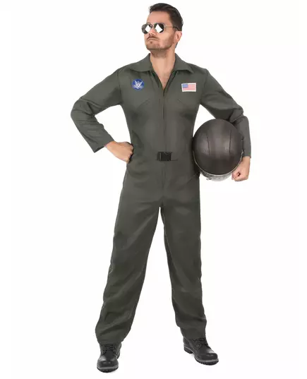 Flypilotkostyme med briller for menn, Størrelse: X-Large