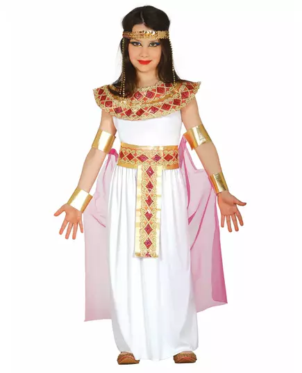 Pink and gold Egyptian costume for girls, Size: 9 years (125-135 cm)