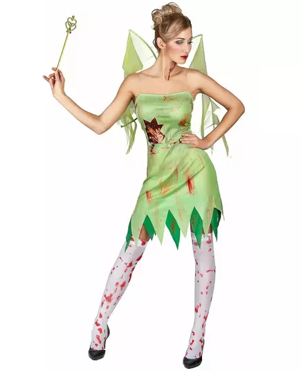 Bloody green fairy costume for women, Size: Large