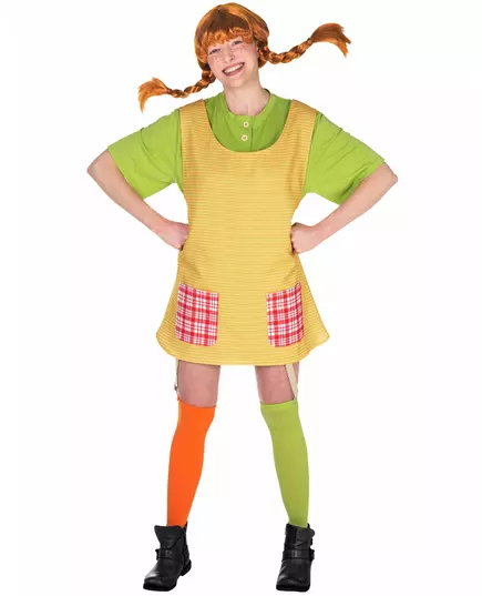 Pippi Langstrømpe-kostyme til kvinner, Størrelse: XX-Large