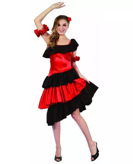 Flamencokostyme for kvinner, Størrelse: Medium