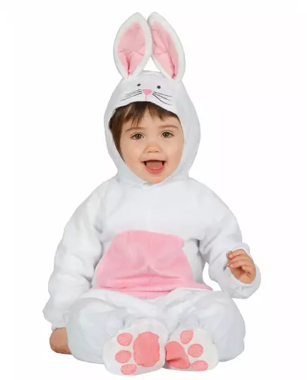 Baby white and pink rabbit costume, Size: 12-18 months (82 - 88cm)