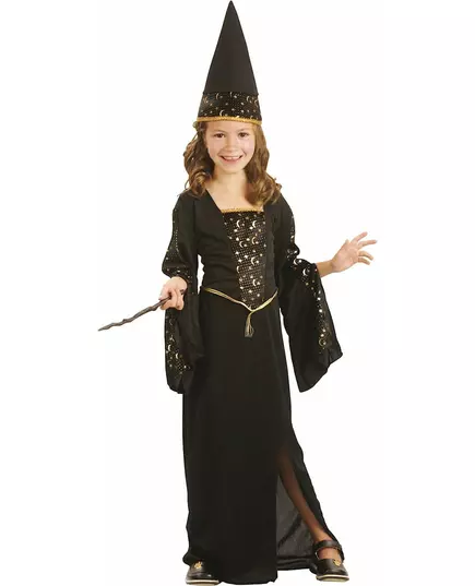 Magikerkostyme for jenter, Størrelse: 10–12 år (130–140 cm)