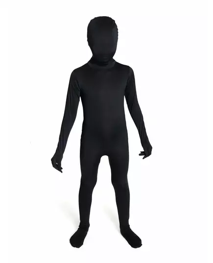 Morphsuits svart jumpsuit-kostyme til barn, Størrelse: 8–10 år M (118–135 cm)