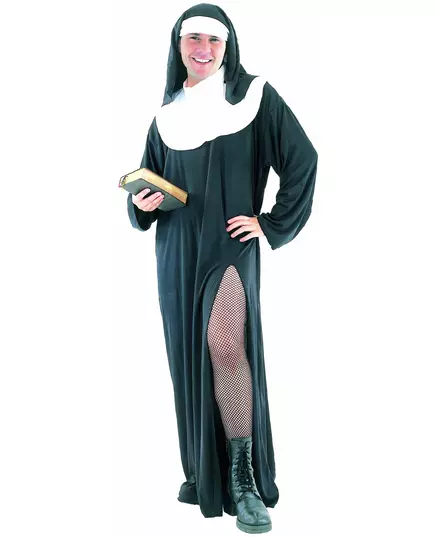 Funny nun costume for men, Size: Large