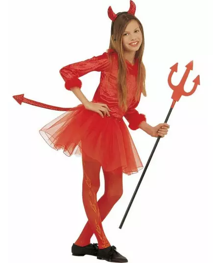 Little Red Devil Tutu Costume for Girls Halloween, Size: 11-13 years(158 cm)