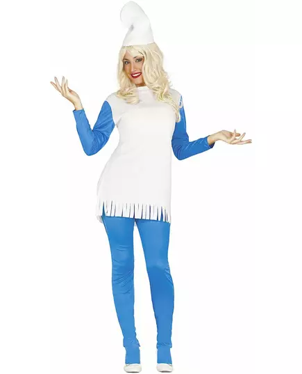Women's blue dwarf dress costume, Size: Medium (38-40)