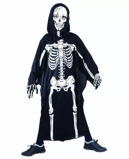 Children's Skeleton Costume, Size: 10-12 years (130-140 cm)