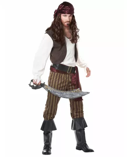 Piratkostyme for voksne, Størrelse: XL