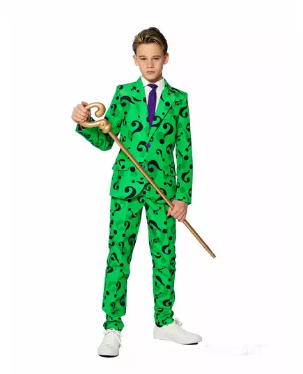 Mr. Riddler barnekostyme Suitmeister, Størrelse: 8–10 år (122–128 cm)