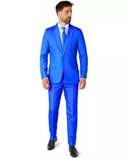 Mr. Solid blå herredress fra Suitmeister, Størrelse: X-Large (EU 56-58)