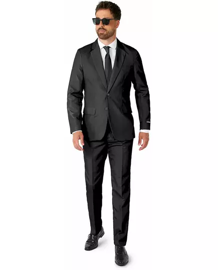 Mr. Solid svart herredress fra Suitmeister, Størrelse: Medium (EU 48-50)