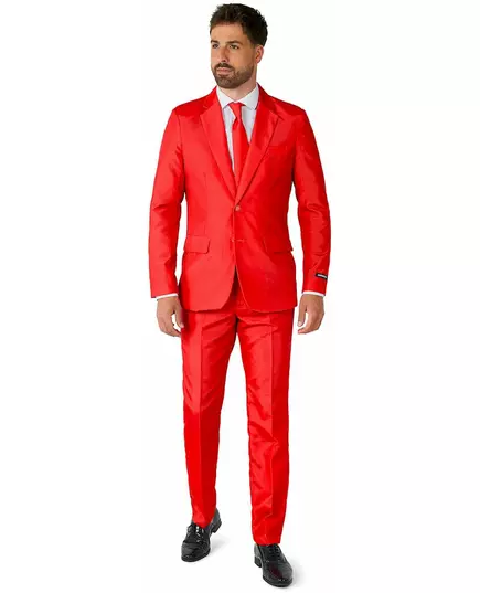 Mr. Solid rød dress for menn Suitmeister, Størrelse: Large (EU 52-54)