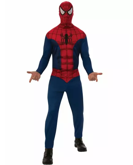 Klassisk Spider-Man-kostyme til voksne, Størrelse: Large