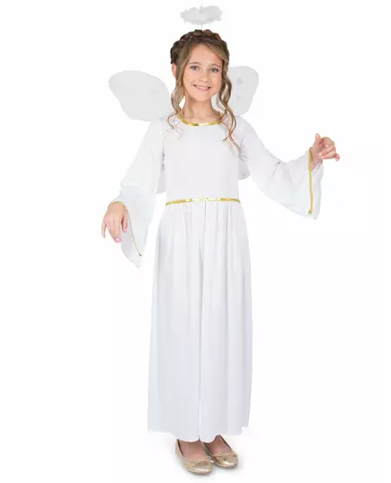 Himmelens engelkostyme til jenter, Størrelse: 9–10 år (140 cm)