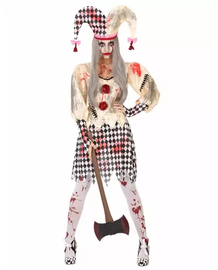 Bloody Harlequin Costume for Women, Size: Medium/Large