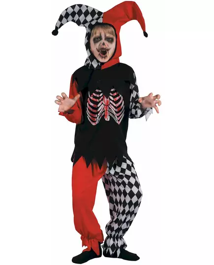 Bloody Harlequin Costume for Boys, Size: 10-12 years (130-140 cm)