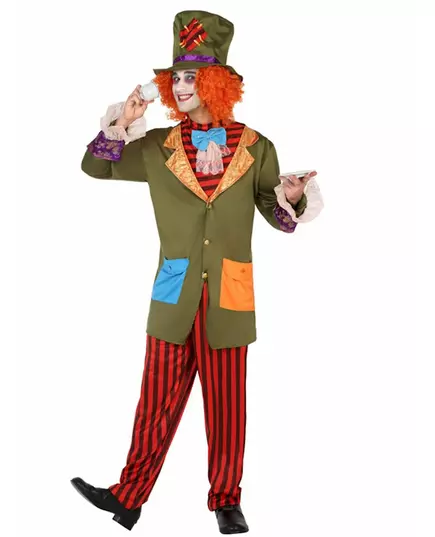 Men's striped hatter costume, Size: X-Large