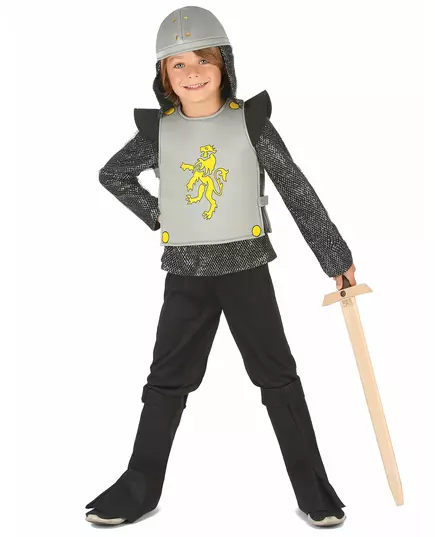 Yellow Lion Knight Costume for Boys, Size: 5-6 years(S)