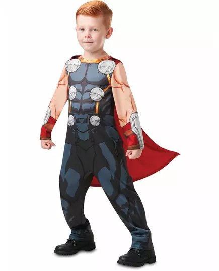 Den mektigste helten! Dette settet består av et offisielt lisensiert Marvel™-barnekostyme. Det består av en jumpsuit og en kappe. Denne jumpsuiten lukkes bak. Den har lange ermer og representerer rustningen til den berømte superhelten Thor™. De lange erme, Størrelse: 7–8 år 122–128 cm)