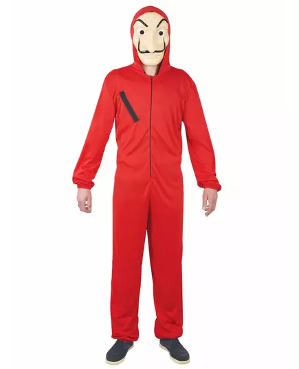Rød tyv-jumpsuit-kostyme for voksne, Størrelse: XX-Large (160-190cm)