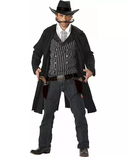 Santa Maria black cowboy costume for men, Size: X-Large