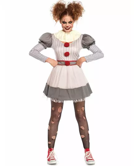 Creepy clown costume for women, Size: X-Large (46-48)