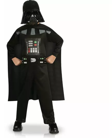 Klassisk Darth Vader Star Wars guttekostyme, Størrelse: 5–6 år (110 – 116 cm)
