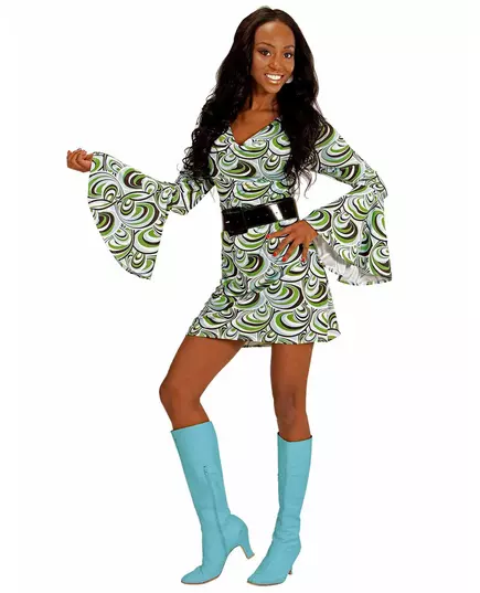70-talls Groovy Waves-kostyme til dame, Størrelse: XL