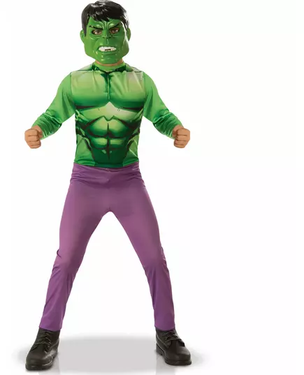 Klassisk Hulk-kostyme til gutt, Størrelse: 5–6 år (110 – 116 cm)