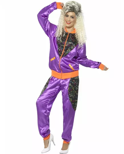 Lilla retro joggedress til dame, Størrelse: Large
