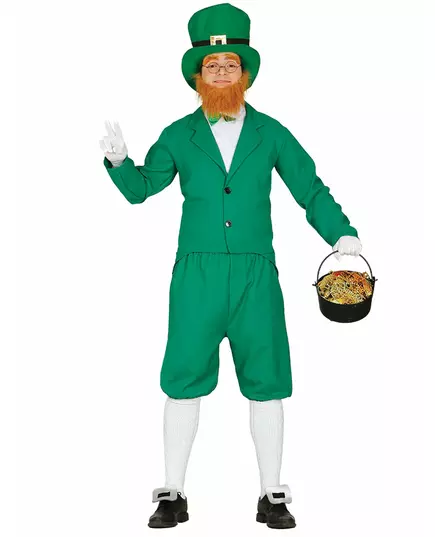 Grønt leprechaun-kostyme for menn, Størrelse: X-Large (54-56)