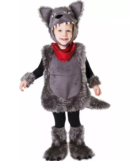 Children's wolf costume, Size: 3-4 years (98 - 110 cm)