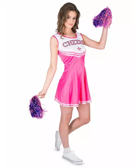 CHEERS rosa cheerleader-kostyme til kvinner, Størrelse: X-Large