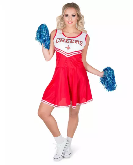 Red CHEERS cheerleader costume for women, Size: Medium