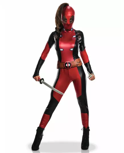 Sexy Lady Deadpool-kostyme til kvinner, Størrelse: Large