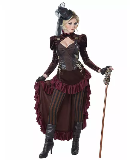Sexy steampunk-kostyme for kvinner, Størrelse: X-Small (36/38)