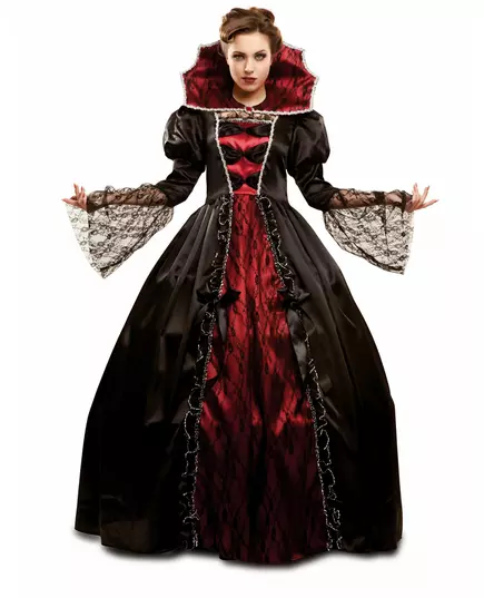 Luksuriøst barokk vampyrkostyme for kvinner til Halloween, Størrelse: Medium/Large