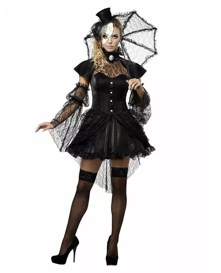 Gotisk dukkekostyme for kvinner til Halloween, Størrelse: Medium (40/42)