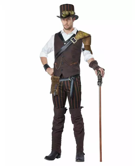Steampunk-eventyrkostyme for menn, Størrelse: X-Large