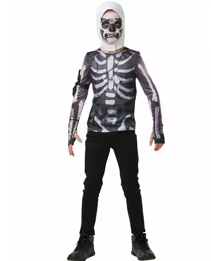 Fortnite Skull Trooper T-skjorte og balaklava for tenåringer, Størrelse: 11–13 år (142–164 cm)